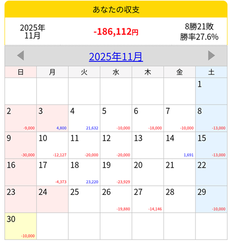 2025.11稼働カレンダー