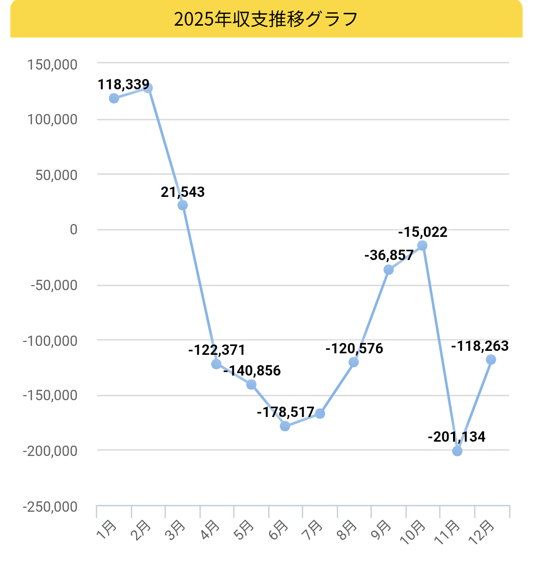 2025年収支グラフ